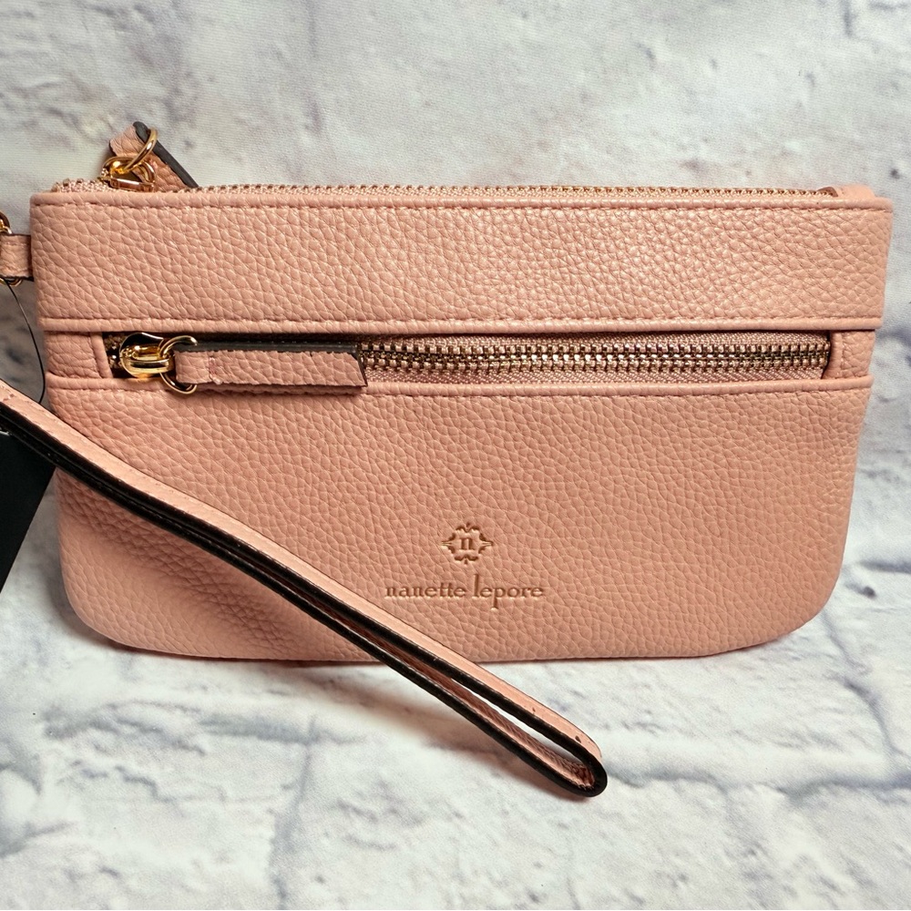 Nanette Lepore Pink Tech Wristlet with Gold Accents (0260)